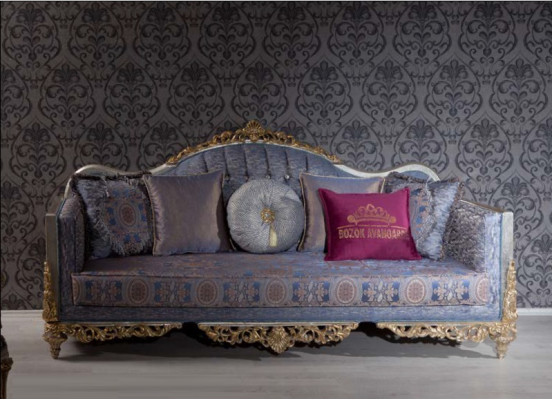 Barock Sofa Chesterfield 3+1 Sitzer Couchtisch Sofagarnitur Möbel Polster