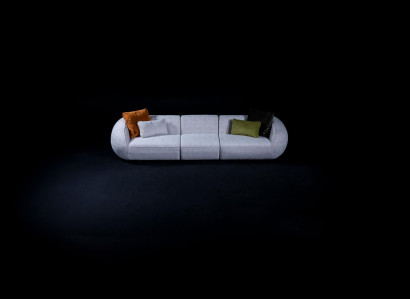 Polstersofa Großer Fünfsitzer Wohnzimmer Couch Moderne Textil Möbel
