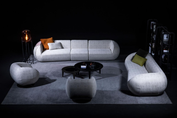 Großer Fünfsitzer Wohnzimmermöbel Textil Couchen Luxus Moderne Möbel