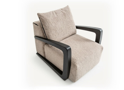 Sessel Polster 1 Sitz Designer Textil Wohnzimmer Stil Modern Neu