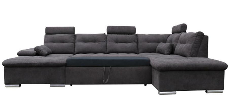 Ecksofa U Form Sofa Wohnlandschaft Garnitur Stoff Sofas Bettunktion Schlaf