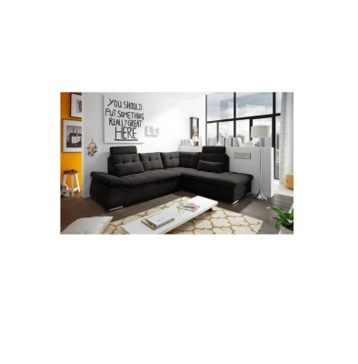 Ecksofa L-Form Sofa Couch Design Polster Modern Textil Bettfunktion Stoff