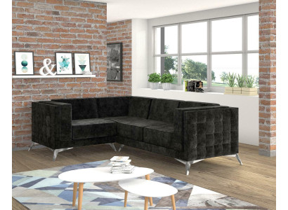 L-Form Couch Wohnlandschaft Ecksofa Garnitur Modern Design Sofa textil Stoff neu