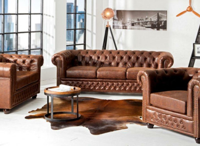 Sofagarnitur 3+2+1 Sitzer Set Relax Design Sofas Polster Couchen Leder