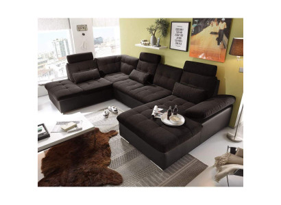 Wohnlandschaft Multifunktion Couch Ecksofa U Form Bettfunktion Schlaf