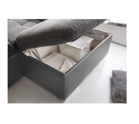 Design Ecksofa Stoff L-Form Bettfunktion Couch Polster Eck Modern