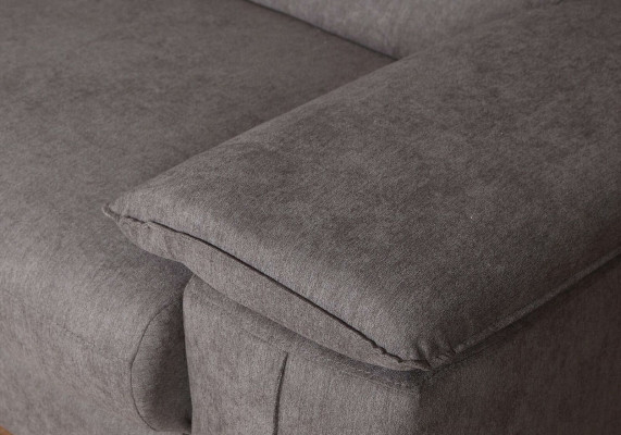 Design Ecksofa L-form Bettfunktion Couch Leder Textil Sofa Multifunktion