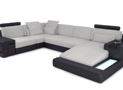 Moderne Ecksofa Couch Designsofa Polster U Form Garnitur Eckcouch Ledesofa Neu