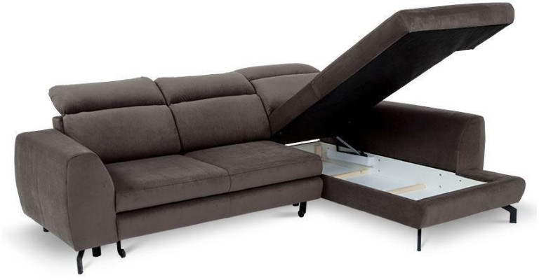 Design Ecksofa Schlafsofa Bettfunktion Couch Textil Polster Sofas Bettkasten