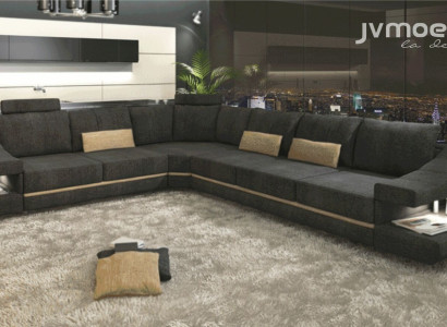 Wohnzimmer Textil neu L-Form Sitz Schlafsofa Möbel Ecksofa Couch Polstermöbel