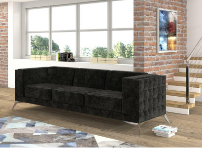 Sofa Couch Polster Textil Sofas Couchen Sitz Garnituren Design Club Chesterfield