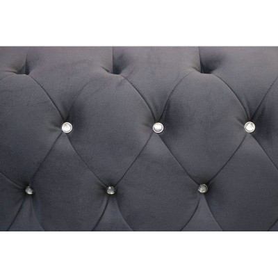 Chesterfield Sofagarnitur Sofa Polster Kristallsteine Leder Garnituren 3+2 Couch