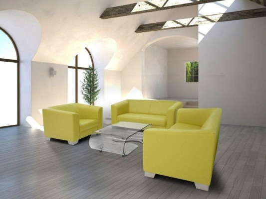 Sofagarnitur 3+2+1 Sitzer Set Design Sofas Polster Relax Leder Couchen