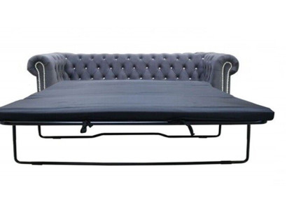 Chesterfield 3 Sitzer Bettfunktion Sofa Couch Polster Garnitur Couchen Schlaf