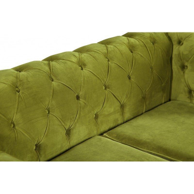 Chesterfield Schlafsofa 2 Sitzer Sofa Bettfunktion Couch Polster Sofas