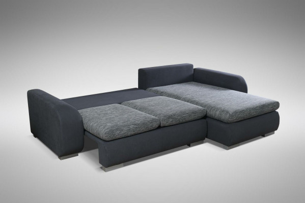 Ecksofa Bettfunktion Couch Graue Polster Couchen Textil Sofas Sofa