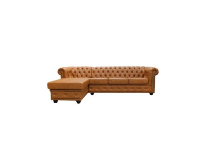 Chesterfield Ledersofa Sofa Couch Ecksofa Leder Sofa Garnitur Polster Ecke Sofas