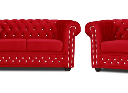 Sofagarnitur 2+1 Sitzer Sofas Couch Polster Blaue Klassische Couchen Garnitur  