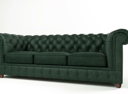 Chesterfield Couch Sofa Polster 3 Sitzer Couchen Sitz Garnitur Sofas Grüne