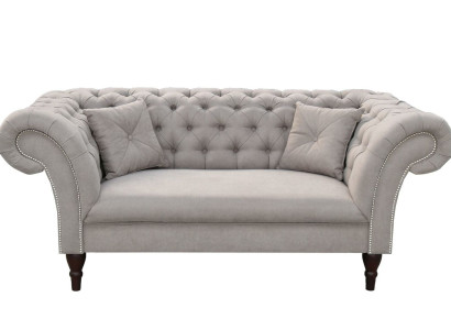 Neu 2 Sitzer Chesterfield Polster Couch Stoff Couchen Sofa Sitz Garnitur