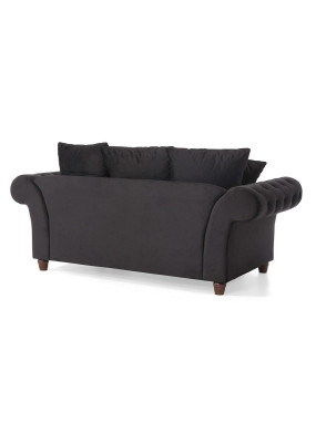 Design Sofa 2 Sitzer Chesterfield Stoff Couch Sofa Polster Sofas Zweisitzer Neu