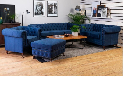 Chesterfield 3 Sitzer Couch Polster Couchen Sitz Wohnzimmer Sofa Dreisitzer Neu