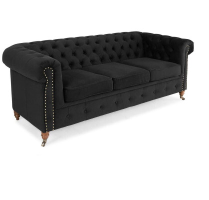 Chesterfield 3 Sitzer Couch Textil Stoff Sofa Edles Design Klassische Möbel Neu