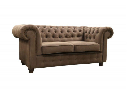 Chesterfield Büro Office Sofa Couch Textil Design Sitz Polster Cambridge Sofas