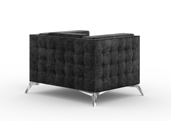 Chesterfield Sessel Couch 1 Sitzer Sofa Textil Stoff Couchen Polster Neu