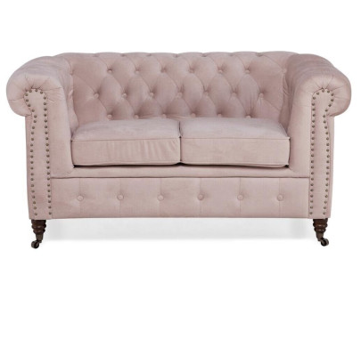 Luxus 2 Sitzer Couch Polster Sofa Textil Stoff Couchen Garnitur Chesterfield Neu