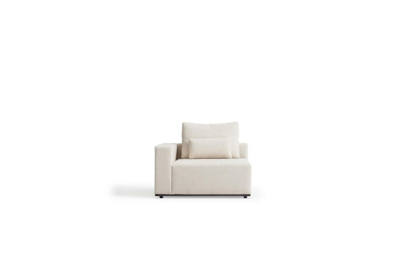 Weiße Sitzgarnitur Eckcouch Textil Sofas Wohnzimmer Eckgarnitur Modern