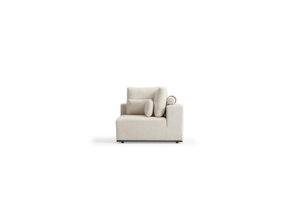 Weiße Sitzgarnitur Eckcouch Textil Sofas Wohnzimmer Eckgarnitur Modern