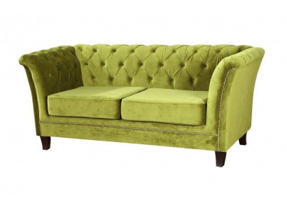 Chesterfield Design Sofa Couch Polster Kanzlei Praxis Büro Sofas Textil Stoff