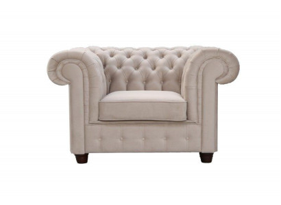 Chesterfield 1 Sitzer Fernsehsessel Club Lounge Relax Sessel Textil Leder Sofas