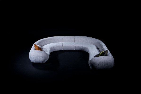 Polster U-Form Wohnlandschaft Wohnzimmergarnitur Luxus Couche Modern
