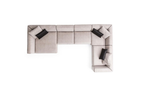 Modernes Ecksofa U-Form Wohnzimmer Stil Sofa Sitzgruppe Sitzgruppe