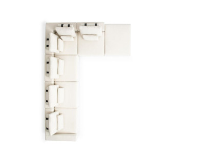 Stilvolles Ecksofa Moderne Polstersofas Wohnlandschaft Stoffsofagarnitur Sofa