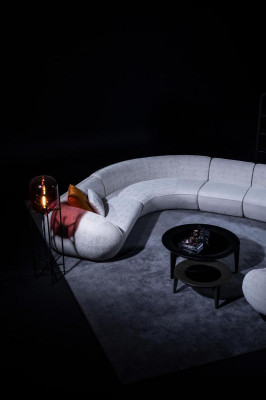 Graue Ecksofagarnitur Wohnzimmer Polstersofa Luxus Ecksofagruppe Sofa
