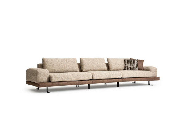 Sofa Set Wohnlandschaft Ecksofa Garnitur Stoffgarnitur Textil Sofas