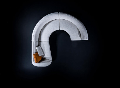 Rundes Ecksofa U-Form Couch Polster Eckcouch Garnitur Modulare Sitzgruppe