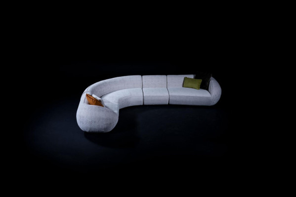 Graue Lounge Sitzgruppe Designer Sitzgruppe Polstermöbel Sofas Couch