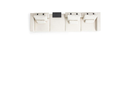 Sofa Weißer Sechssitzer Wohnzimmermöbel Luxus Couchen Stoff Möbel