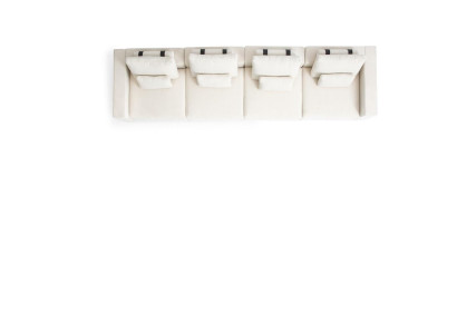 Weißer Sechssitzer Luxus Textil Sofas Wohnzimmer Moderne Sitzgruppe