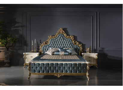 Luxus Doppel Bett Chesterfield Barock Betten Schlafzimmer Möbel Knöpfe