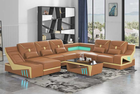 Wohnlandschaft Sofa U Form Ecksofa Designersofa Schwarz Eckgarnitur