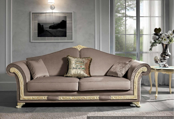 Wohnzimmer Set Sofagarnitur Holz Wohnzimmer Klassische Design Italien Set 9tlg.