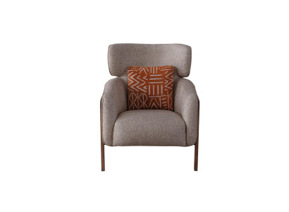 Sessel Modern Beige Wohnzimmer Textil Luxus Design Möbel Lounge Club