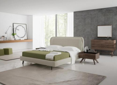 Schlafzimmer Set 5tlg Luxus Doppel Bett 2x Nachttische Luxus Kommode mit Spiegel