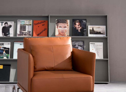 Sessel Leder Design Polster Deko Lounge Stuhl Sitz Luxus Zimmer Warte Neu