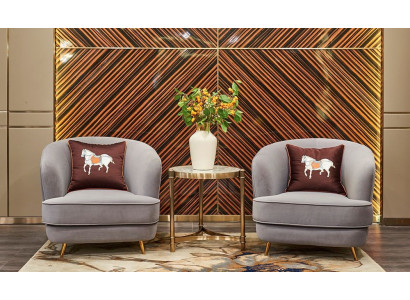 Set 2x Wohnzimmer Sessel Beistelltisch Tisch Sofa Couchtisch Tisch Beistell